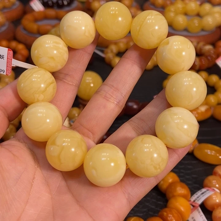 琥珀手链未镶嵌年**余蜜蜡