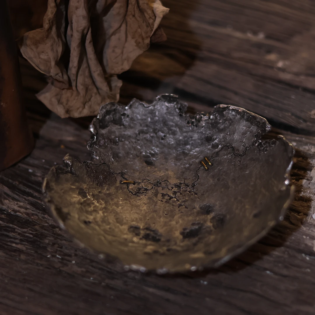 【柿间浅憩】全手工*老锡壶承*茶道