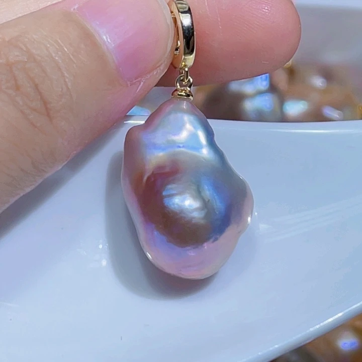 淡水珍珠银S925镶嵌颈饰