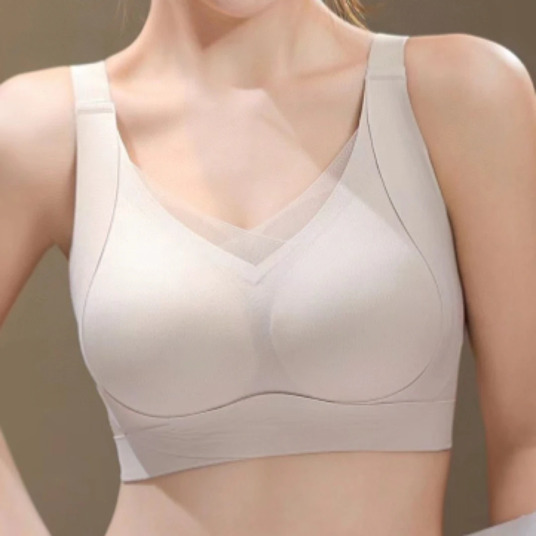 高品质无痕舒适减压美背托胸文胸B89上托收副乳女士裸感养肤丝滑