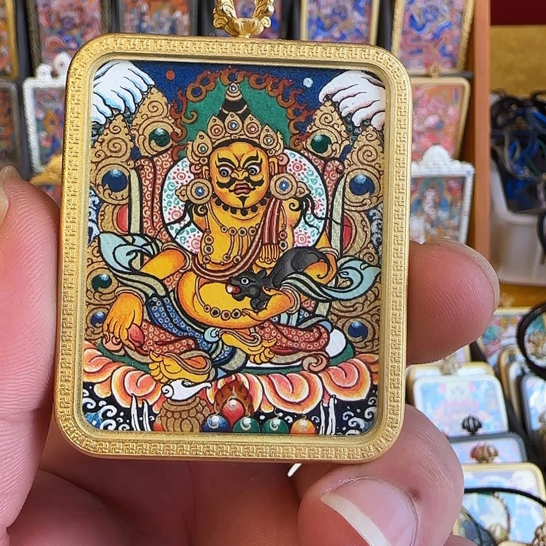 *****吊坠热贡黄财神唐卡清货！