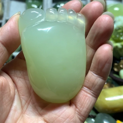 蛇纹石玉未镶嵌手把件