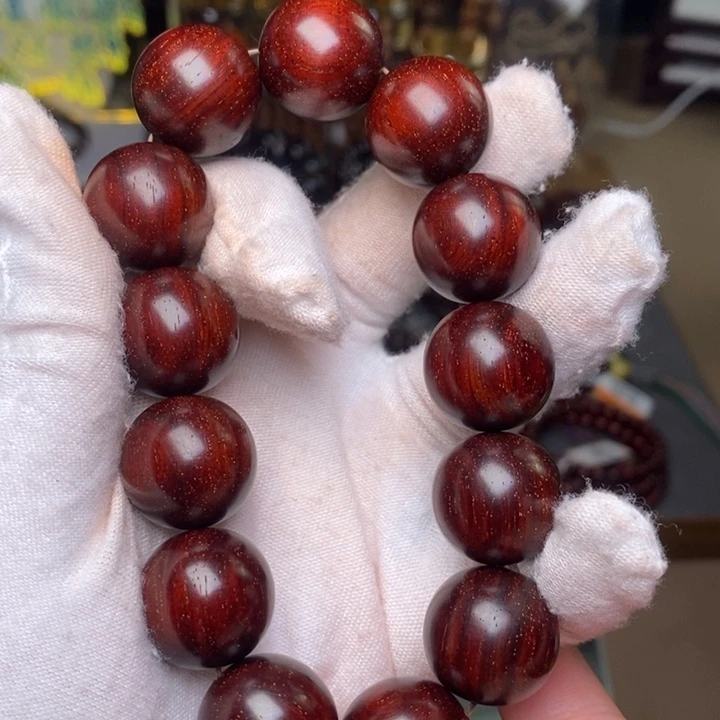 手串/手链小叶紫檀原汁原味1.8cm 拆房料火焰纹满星 特价