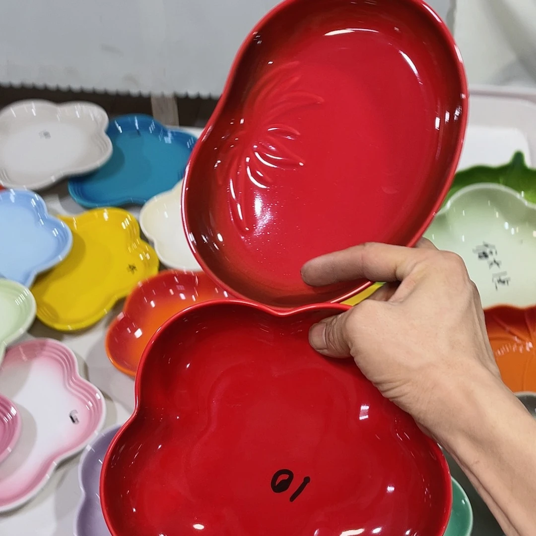 瓷微瑕陶瓷餐具家用 两个精品