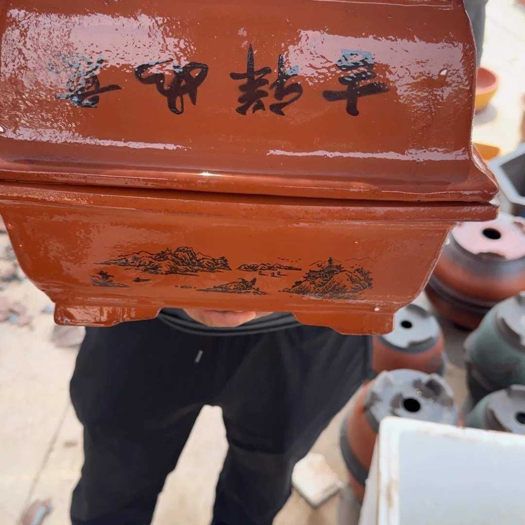 紫砂花盆口径26.18.10口径