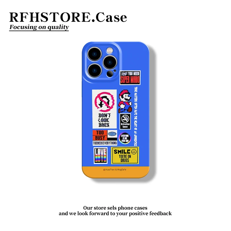 飞虎胜卡通马里奥适用苹果16/15pro菲林手机壳华为oppo小米vivo男
