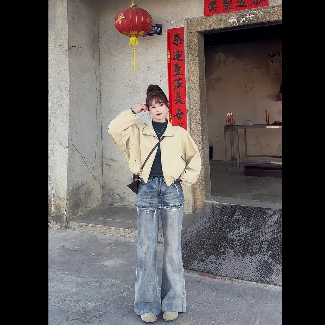 拾一 节日氛围 机车拉链皮衣外套