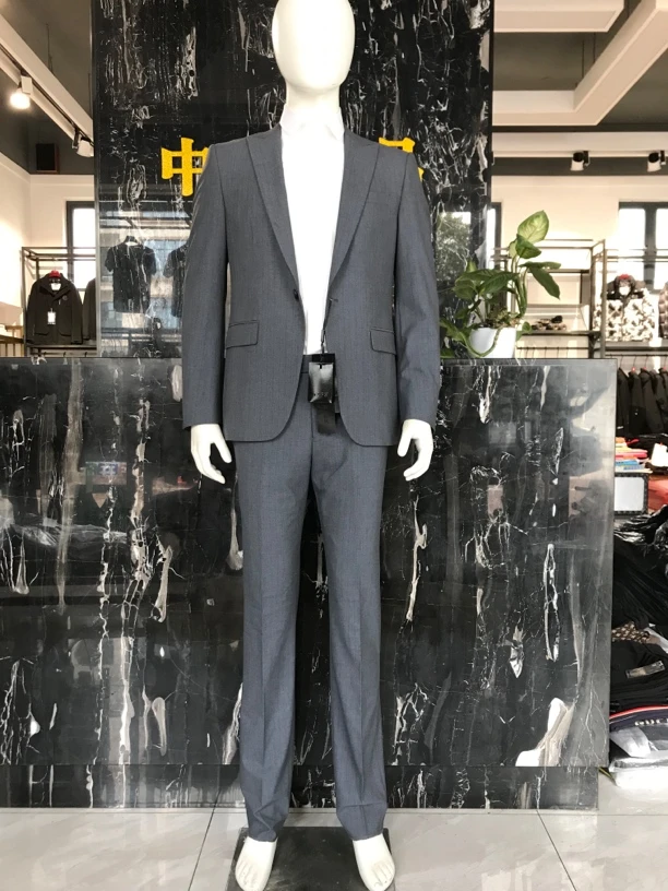 小西装直筒裤气质西服套装纯色职业结婚优雅风休闲格子春季新款