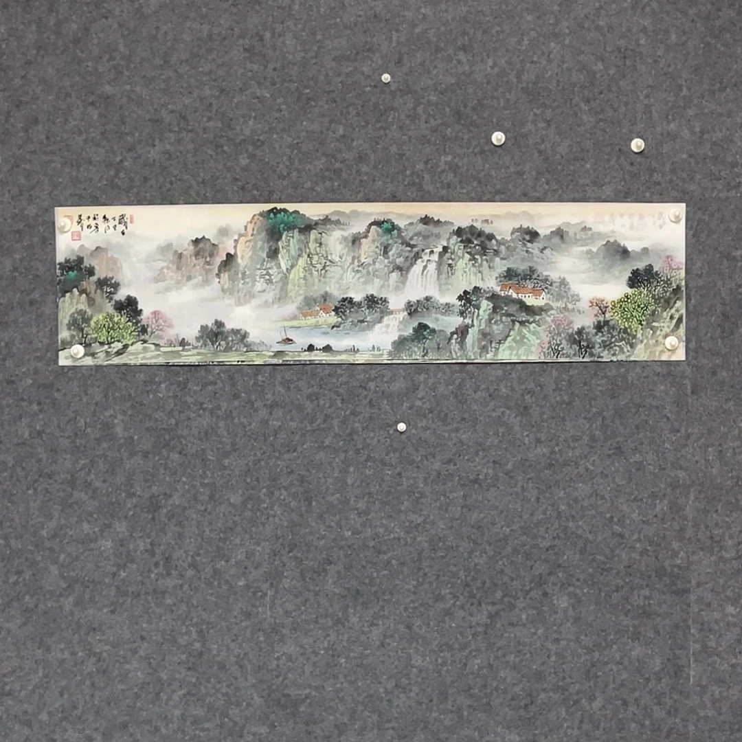 国画四尺对开画芯 捡漏