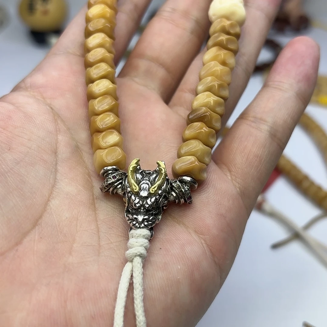 菩提根/象牙果把件天*龙脊菩提雕刻龙骨