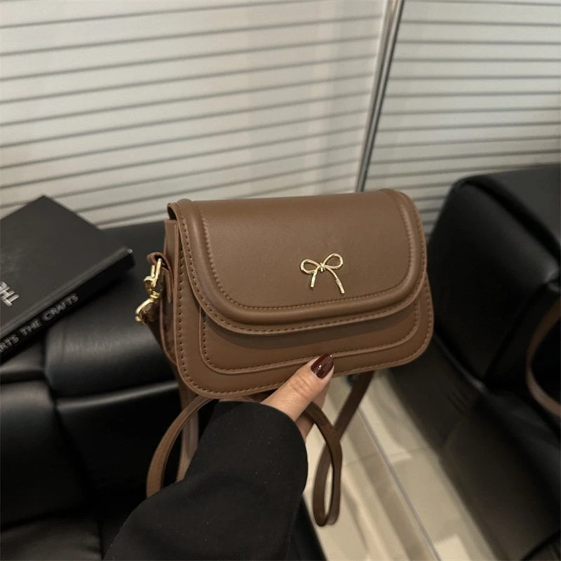 【030】简约纯色单肩马鞍包潮流韩版潮流时尚斜挎小方