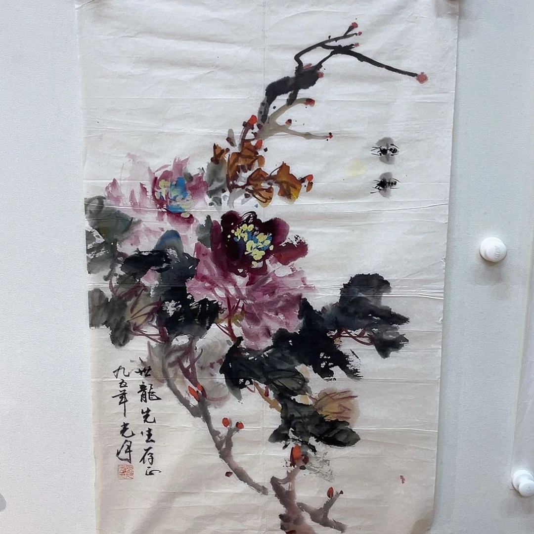 国画海**开把门反锁门上一扇