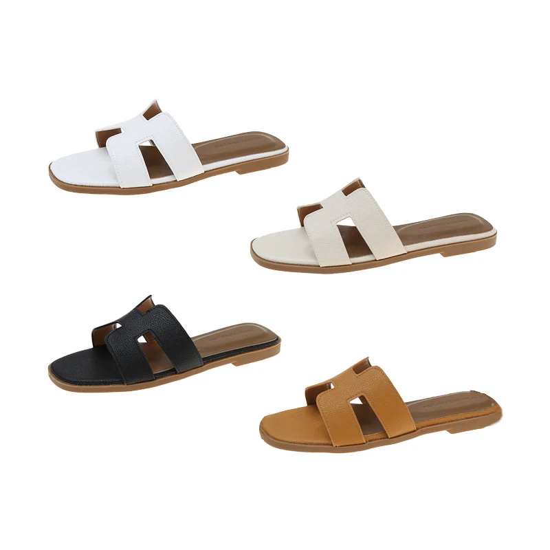 外穿夏季韩版新款H拖鞋女2024网红ins百搭休闲一字凉拖