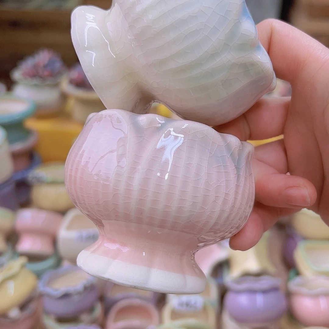 红陶陶瓷花盆当场满12包邮