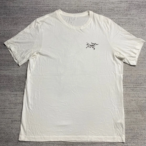 99新 ARC'TERYX/始祖鸟 白色Multi Bird前后logo短袖 M