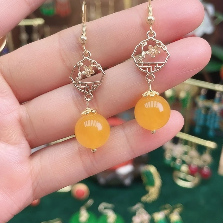 玛瑙/玉髓耳钉合金