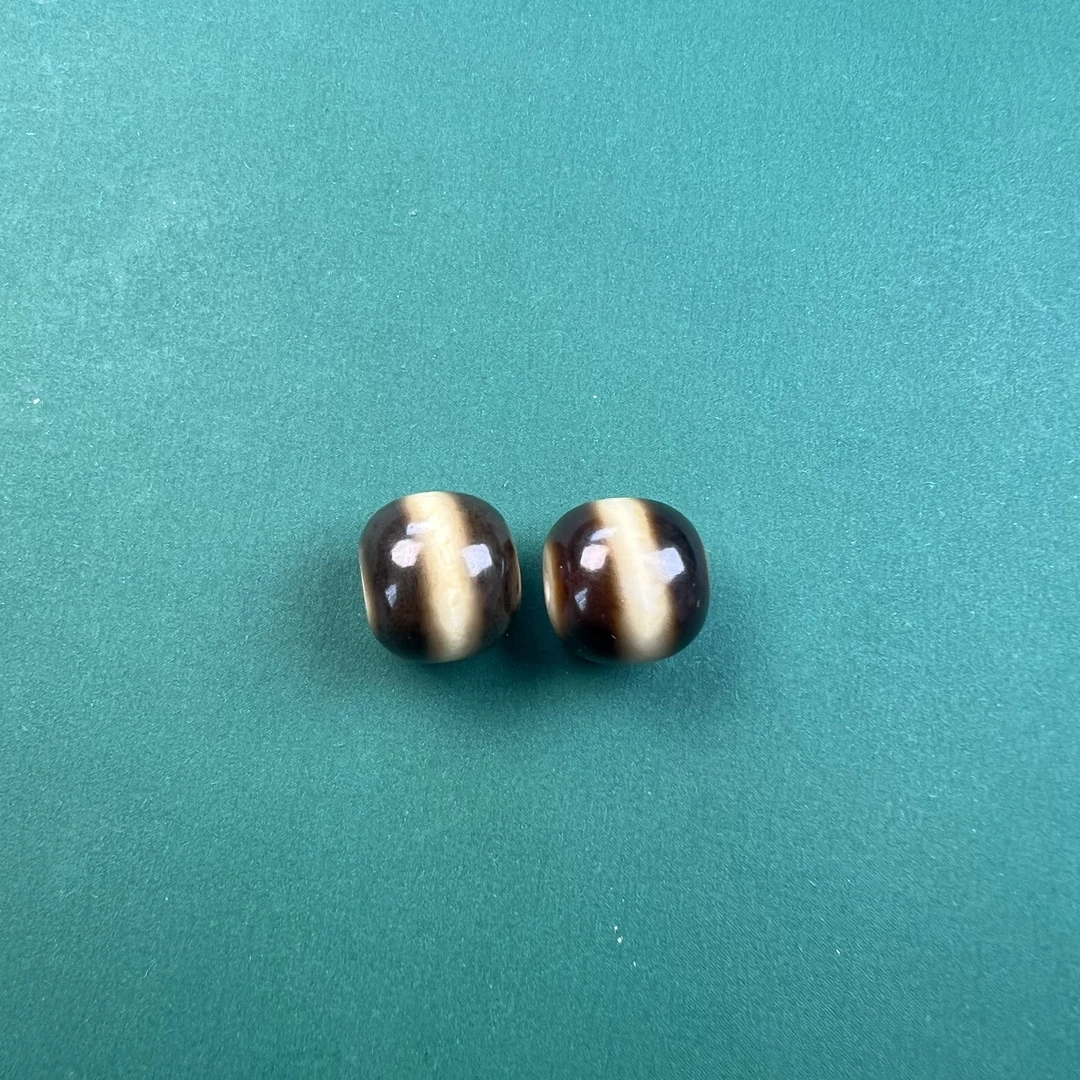（一对）老型精品黑金一线珠 9.8*11