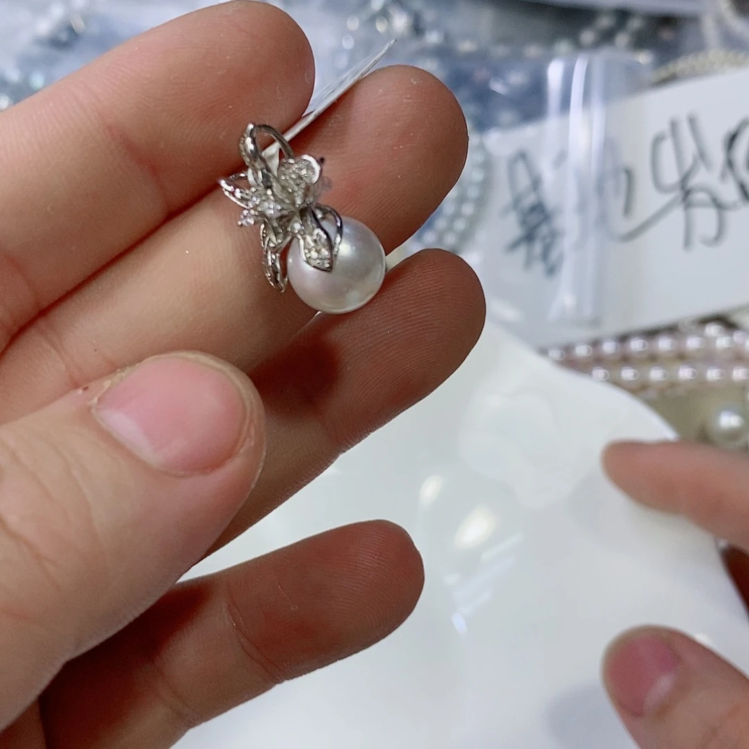 海水珍珠颈饰银S925镶嵌