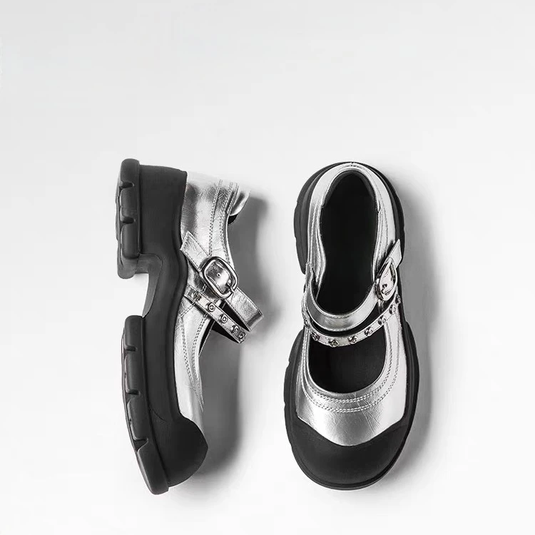 【聚新汇】6655-78厚底真皮百搭气质休闲通勤韩系乐福鞋乐福鞋WJ