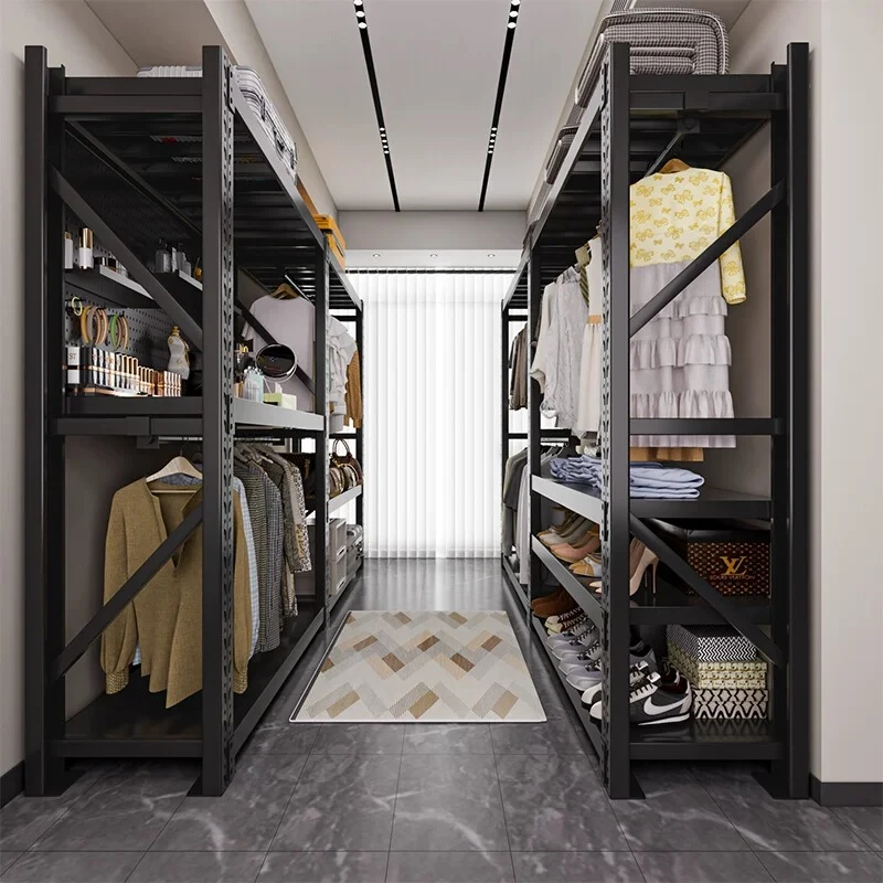 厂家直销开放式货架多层置物架挂衣架服装店洗衣店展示收纳储物架