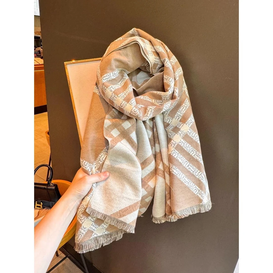 culv经典格纹围巾女2025新款秋冬双面保暖百搭气质保暖围脖披肩潮