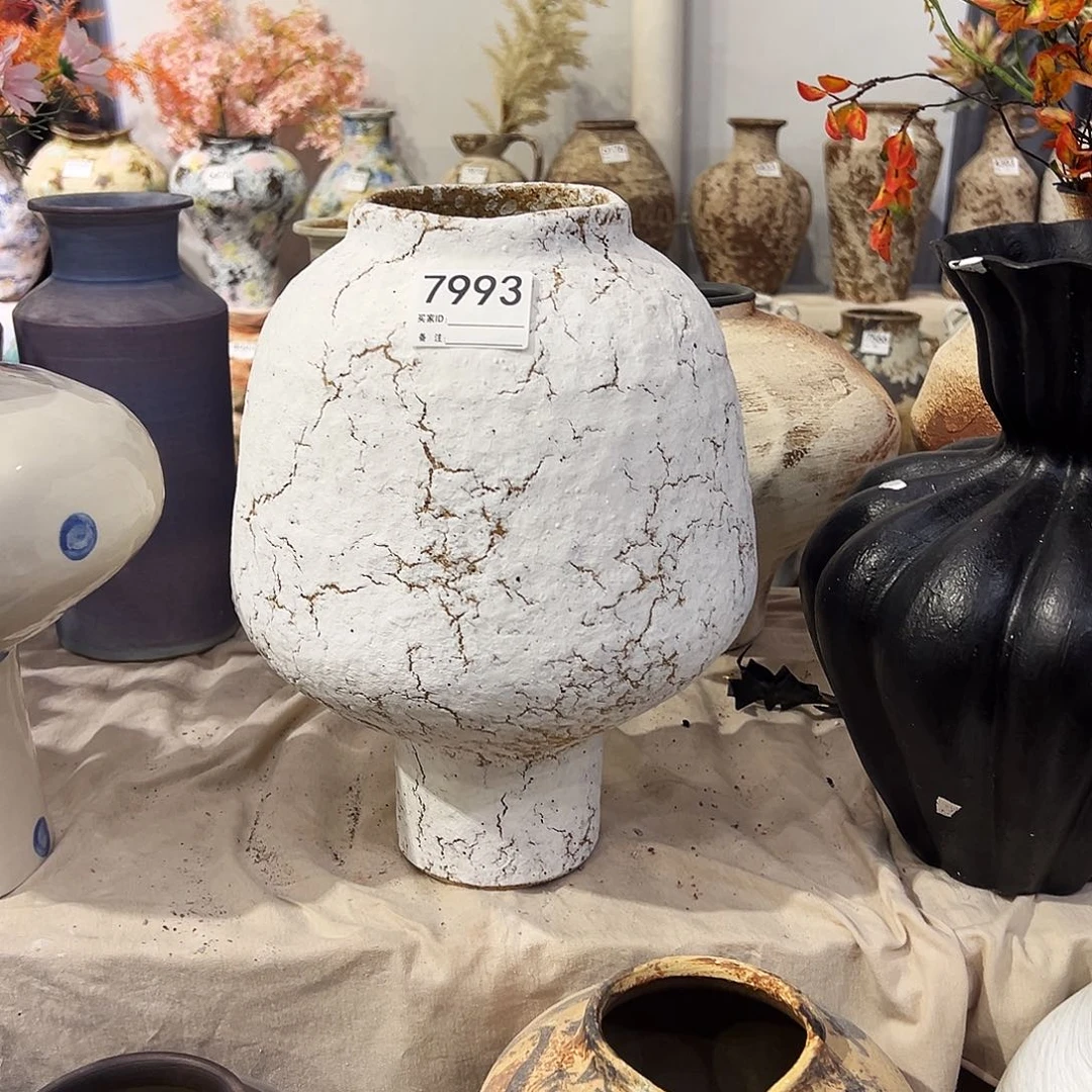 瓶7993高34口11陶瓷花瓶无孔