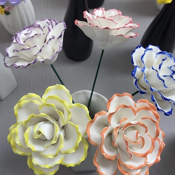 陶瓷纯手工捏花设计