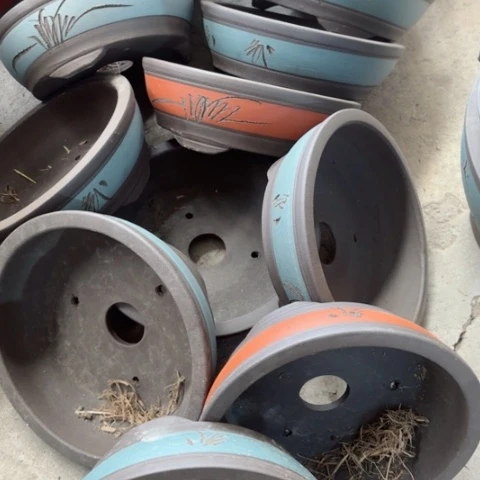 紫砂花盆100-10。20.5-7