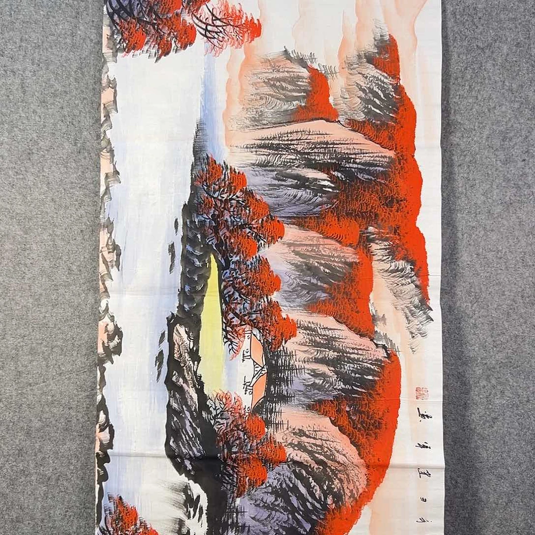 国画579 牡丹之花之叶的颜色与叶