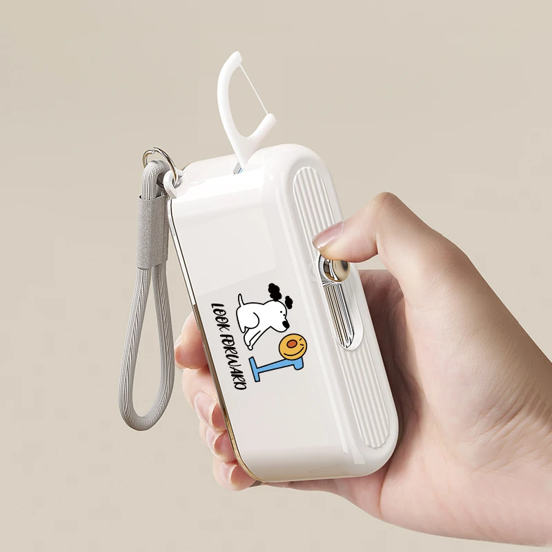 卫象创意卡通高档牙线盒带镜子随身便携牙线盒自动弹出剔牙缝牙签