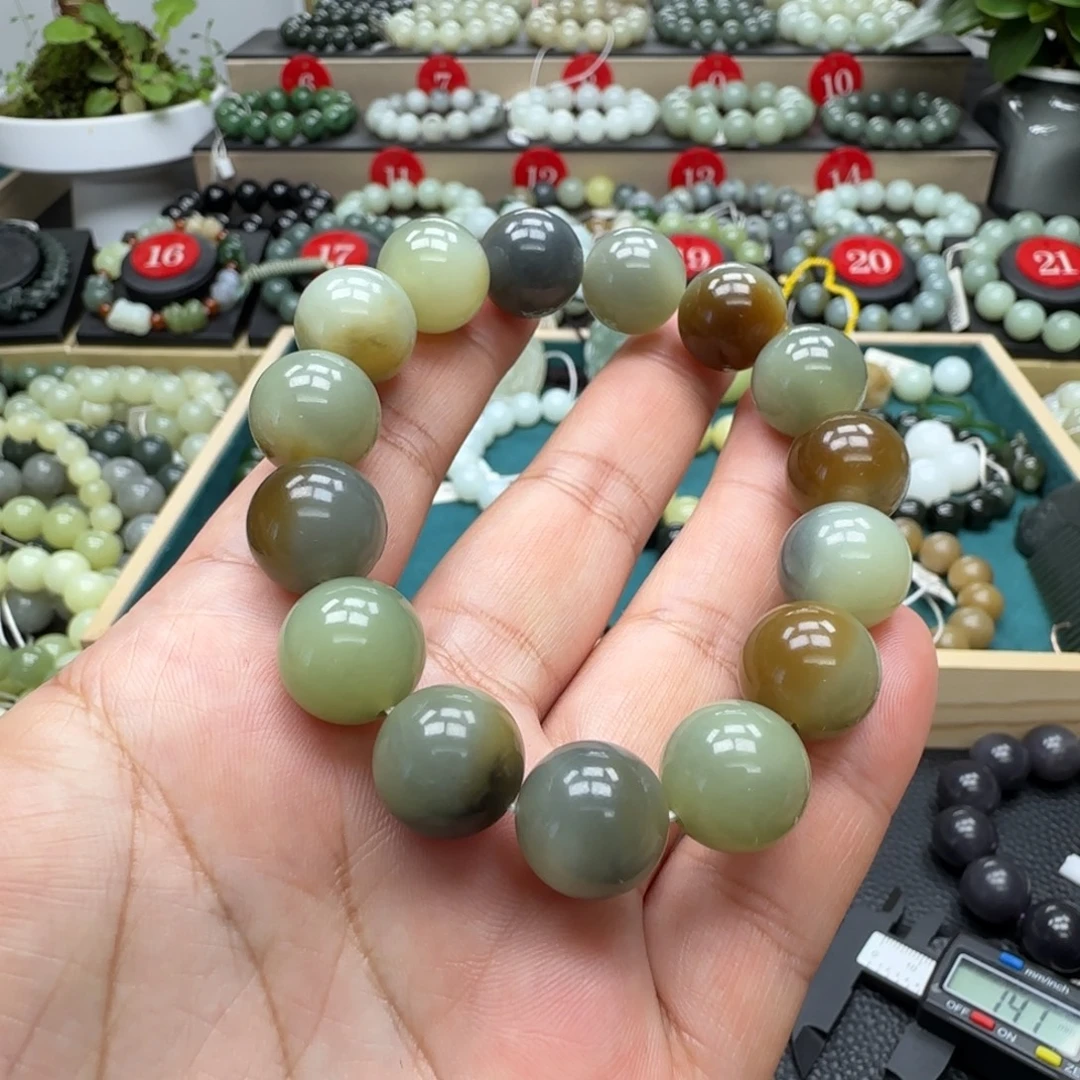 和田玉未镶嵌手链14