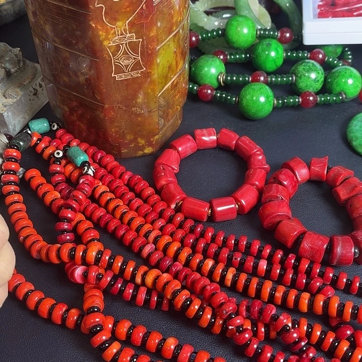 河***馆白玉菩提把件一个一个