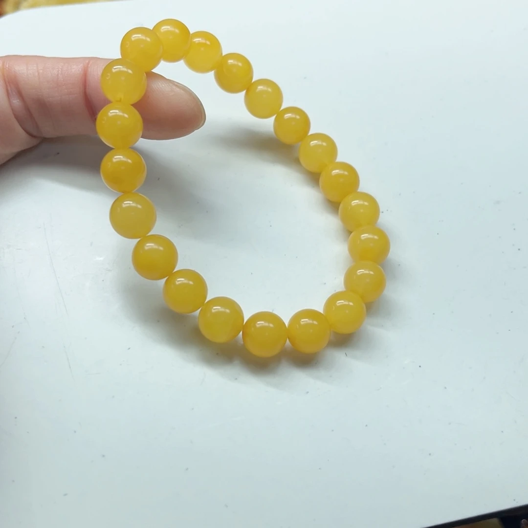 蜜蜡未镶嵌手链蜜蜡手串