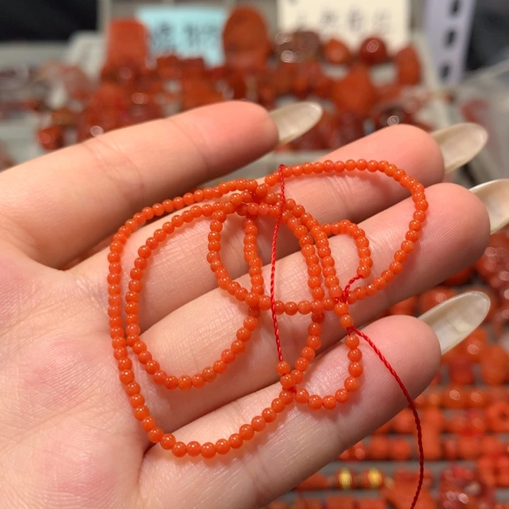 【闪购商品】未镶嵌小咪珠多圈2m+南红玛瑙