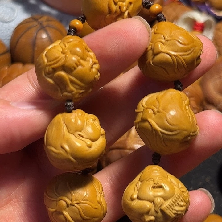 橄榄核手串/手链荷叶财神