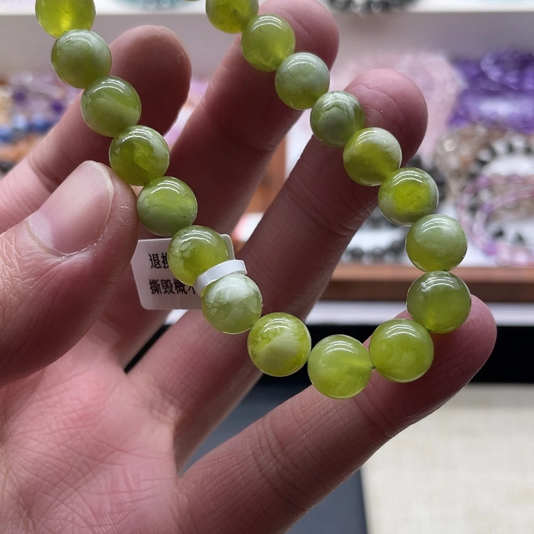 水晶未镶嵌手链岫玉手串