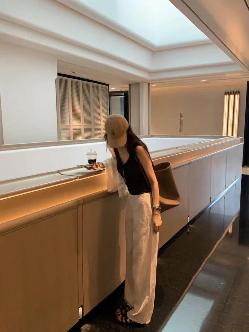 2025夏季新款时尚套装气质显瘦洋气休闲百搭背心吊带上衣宽松长裤