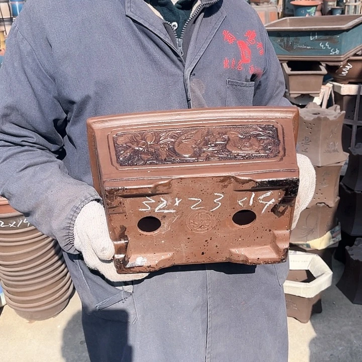 紫砂紫砂花盆和花盆之间