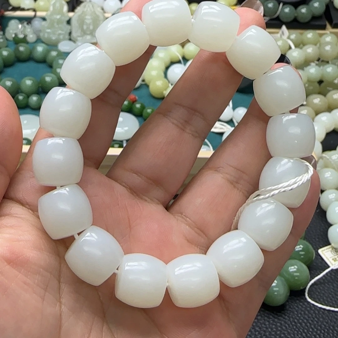 和田玉未镶嵌手链14