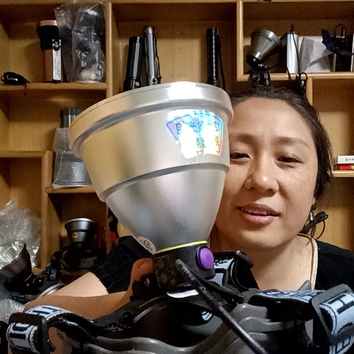 激光炮白光一体头灯