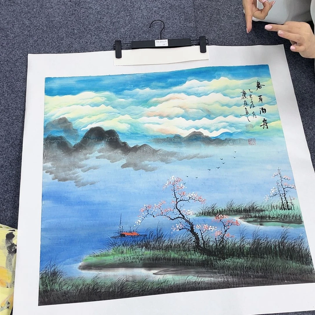 国画作品小姐姐放漏…