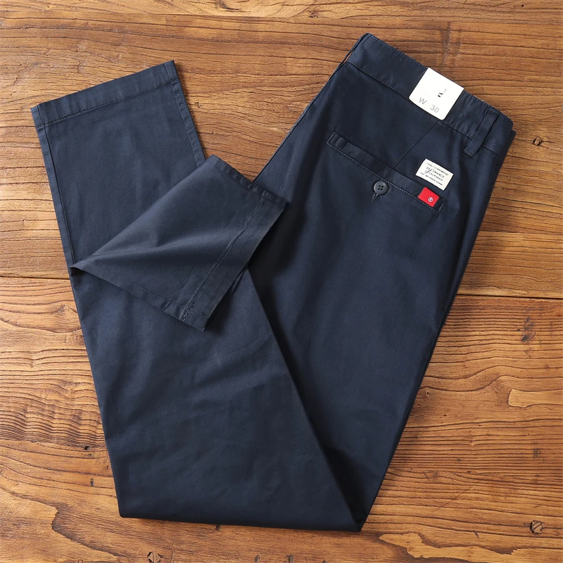 夏季纯色简约透气白色男士休闲裤潮牌2025新品弹力小直筒裤子长裤