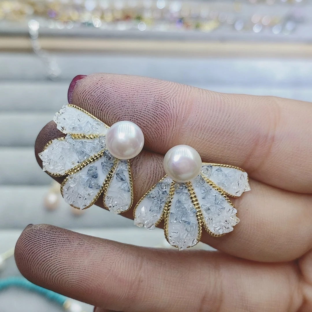 【闪购商品】托帕石耳饰银S925镶嵌