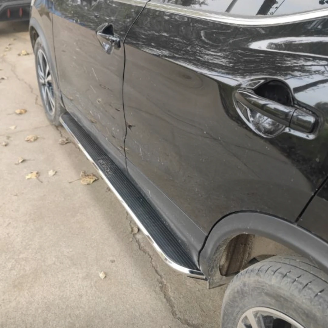 14-26款逍客侧脚踏板奇骏探路原厂纯电增程改装迎宾加厚铝合金