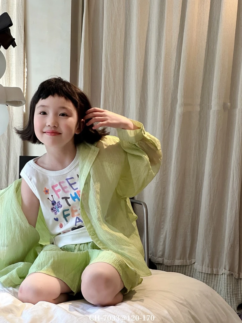 17033高端潮流时尚百搭潮品童装休闲套装B18-2-4