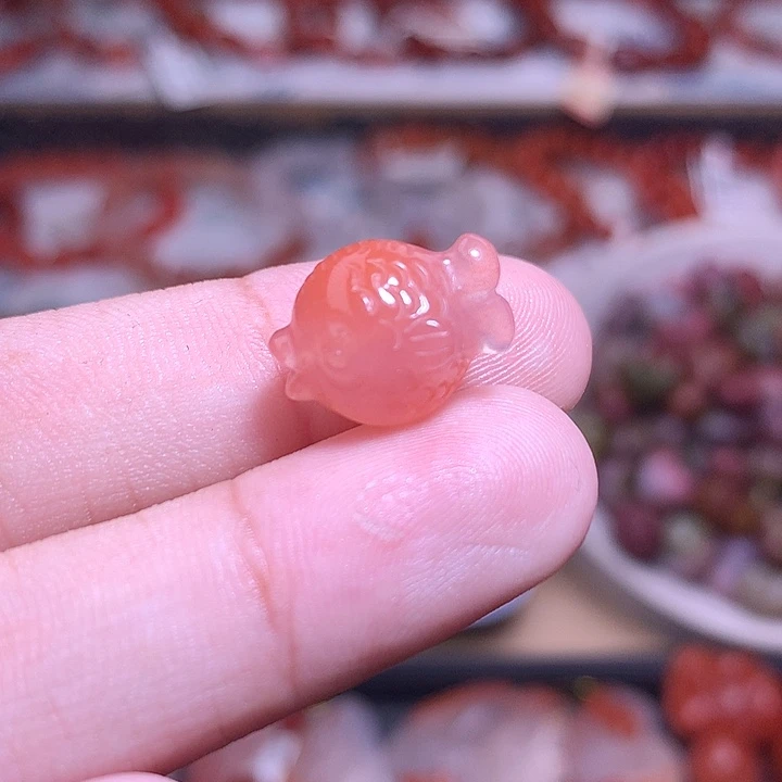 南红玛瑙未镶嵌珠宝半成品嘟嘟鱼
