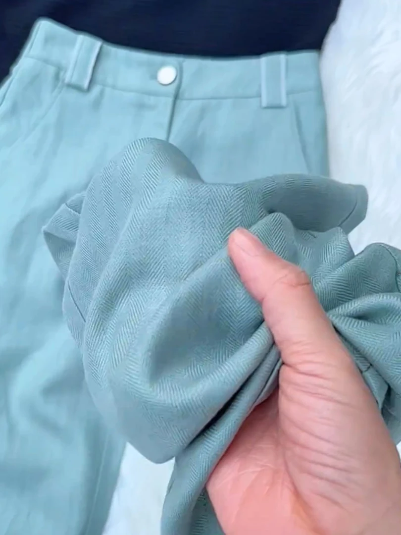 甜美减龄高腰垂感休闲裤夏季洋气百搭显瘦阔腿裤韩版时尚气质长裤