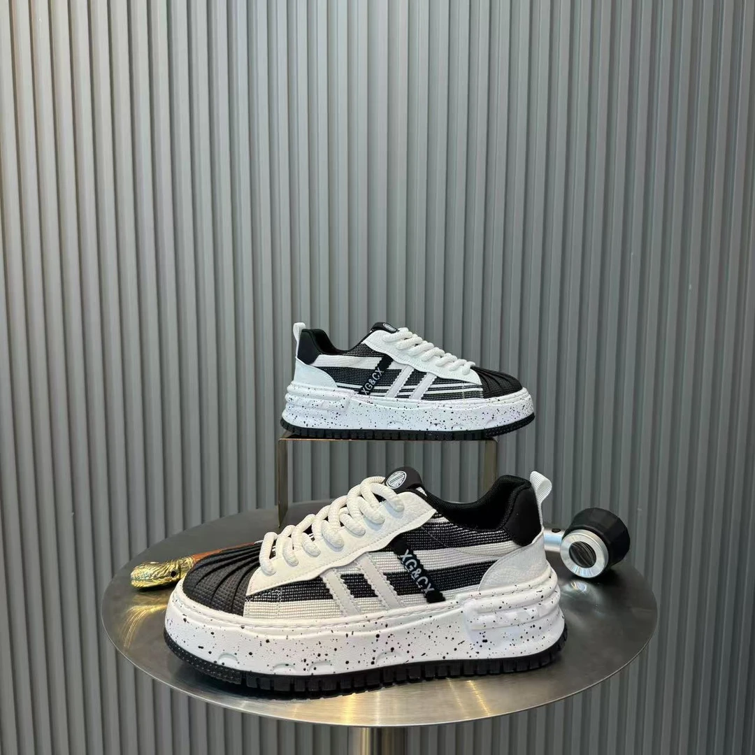 时尚低帮系带厚底增高超轻底休闲鞋潮鞋舒适春夏季新款男鞋