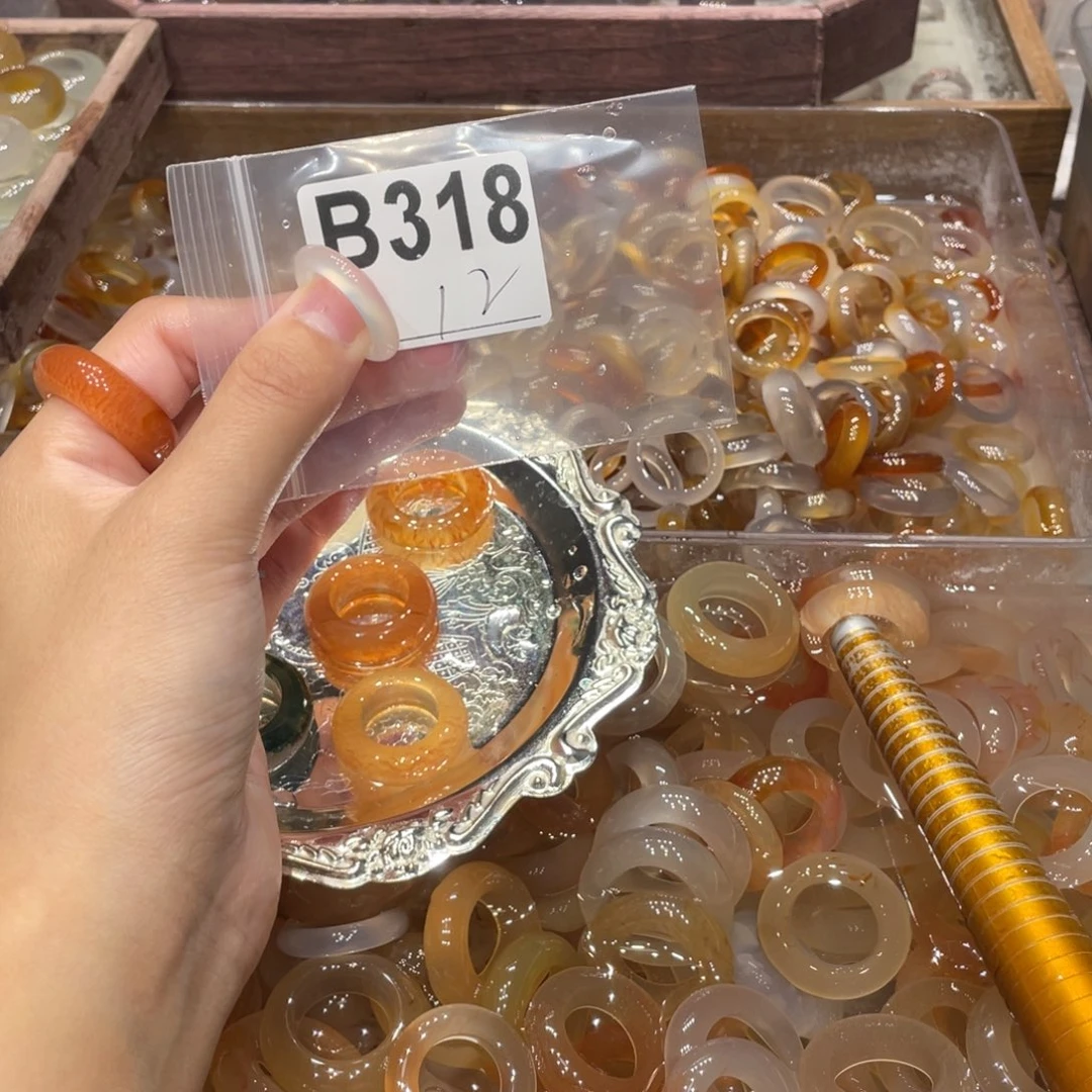 玛瑙/玉髓未镶嵌戒指318