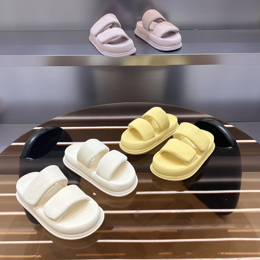 llgy【运费补贴】【断码链接：001-060】2025夏新款松糕厚底拖鞋魔术贴